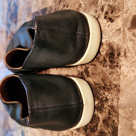 Frye Black Leather Woven Shoes Size 8.5 - Picture 3 of 6